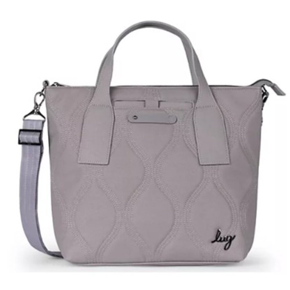 LUG Alto Matte Luxe VL (Vegan Lthr) Tote/Crossbody/Shoulder Bag/Satchel - Grey